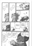  chibi chibineco chub chubby comic english_text falling gay greyscale haru haruneko male monochrome paws penis shinobu text translated unknown_species 