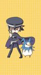  cosplay crossover devil_summoner disgaea disgaea_4 gun hat makai_senki_disgaea_4 male male_focus nippon_ichi prinny red_eyes tube valbatose valvatorez_(disgaea) weapon 