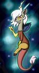  discord_(mlp) draconequus dragon female friendship_is_magic hair horn jaquelinamyrose jaquelindreamz looking_at_viewer my_little_pony red_eyes smile tail wings 