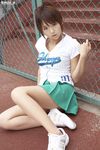  amano_ai_(model) baseball_jersey highres photo pleated_skirt pure_idol skirt 