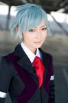  blue_hair character_request cosplay highres photo source_request tagme_character tagme_series tsunomori_aya_(model) 
