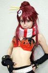  bikini_top chopsticks cosplay gloves mizuno_shiro photo red_hair redhead shorts tengen_toppa_gurren-lagann tengen_toppa_gurren_lagann yoko_littner yoko_ritona 