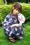  fan garden_project japanese_clothes kimono kisaki_mirin photo sandals 