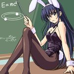  animal_ears bunny_ears bunnysuit chalkboard lowres masakichi_(crossroad) mole mole_under_mouth oekaki osakabe_itoko pantyhose school_rumble solo 