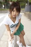  amano_ai_(model) baseball_jersey highres photo pleated_skirt pure_idol skirt 