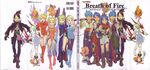  absurdres armor barefoot blonde_hair blue_eyes blue_hair boots breath_of breath_of_fire breath_of_fire_complete_works breath_of_fire_i breath_of_fire_ii breath_of_fire_iii breath_of_fire_iv breath_of_fire_v capcom comedy cover cover_page crossover dress fairy fire_complete_works funny gloves green_eyes highres legs long_hair nina nina_(breath_of_fire_i) nina_(breath_of_fire_ii) nina_(breath_of_fire_iii) nina_(breath_of_fire_iv) nina_(breath_of_fire_v) official_art pantyhose ryu ryuu_(breath_of_fire_i) ryuu_(breath_of_fire_ii) ryuu_(breath_of_fire_iii) ryuu_(breath_of_fire_iv) ryuu_(breath_of_fire_v) short_hair side_slit sword tattoo thighs time_paradox trample weapon wings yoshikawa_tatsuya 