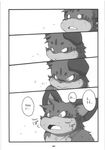  chibineco chub chubby comic english_text gay greyscale haru haruneko male monochrome shinobu text translated unknown_species 
