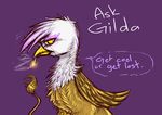  beak cigarette english_text female friendship_is_magic gilda_(mlp) gryphon mlp:fim my_little_pony smoke solo text wings xxpoizenxx 