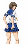  chouhi_ekitoku female girl highres ikkitousen miniskirt school_uniform short_skirt skirt smile solo standing 