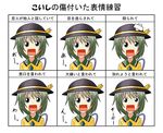  chart green_hair hat komeiji_koishi nishi_koutarou square_mouth touhou translated 