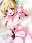  bikini blonde_hair breasts cleavage collarbone drill_hair large_breasts mahou_shoujo_madoka_magica miuku_(marine_sapphire) open_mouth steam swimsuit tomoe_mami twin_drills twintails wet yellow_eyes 