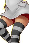  1girl food girl gorillaz legs noodle noodle_(gorillaz) noodles simple_background solo thighhighs white_background 