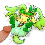 butt censored clothed clothing cum cum_covered denmoko excessive_cum female green green_eyes green_hair hair human interspecies jewel_pet legs_in_air legs_up lying male mammal messy on_back papillon penis peridot_(jewel_pet) size_difference spread_legs spreading straight tail 