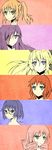  absurdres blonde_hair drill_hair expressionless glasses green_eyes hakamichi_shizune highres ibarazaki_emi ikezawa_hanako katawa_shoujo mikado_shiina multiple_girls olly_(ollycrescent) pink_hair ponytail purple_hair red_hair satou_lilly short_hair tezuka_rin twin_drills twintails upper_body 