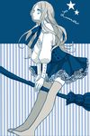  bad_id bad_pixiv_id blonde_hair blue blue_eyes border broom broom_riding character_name dress_shirt frills gathers harry_potter long_hair long_sleeves looking_at_viewer lowres luna_lovegood neck_ribbon no_shoes puffy_long_sleeves puffy_sleeves ribbon shirt skirt solo star striped thighhighs vertical_stripes yua_(tick-tack) zettai_ryouiki 