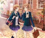  2girls america axis_powers_hetalia blonde_hair england multiple_girls 