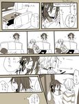  1girl accelerator akina422 bad_id bad_pixiv_id choker closed_eyes comic couch hair_ornament hairpin misaka_worst monochrome pillow short_hair smile to_aru_majutsu_no_index translated 