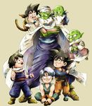  black_hair blue_eyes dende dragon_ball highres multiple_boys piccolo son_gohan son_gokuu son_goten tail trunks_(dragon_ball) trunks_brief trunks_briefs 