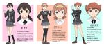  60s 70s 80s amagami character_sheet cosplay creator_connection crossover doraemon esper_mami highres hoshino_sumire kibito_high_school_uniform minamoto_shizuka multiple_girls older oldschool parody perman_(series) sakura_mami school_uniform standing style_parody translation_request ueyama_michirou 