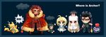  5boys ahoge apple armor artoria_pendragon_(all) assassin_(fate/zero) beard bottle cape character_doll chibi cloud dress emiya_kiritsugu facial_hair fate/zero fate_(series) food fruit fusion gae_buidhe gae_dearg gen_1_pokemon gilgamesh hat irisviel_von_einzbern lancer_(fate/zero) mole mole_under_eye multiple_boys multiple_girls on_head person_on_head pikachu pokemon pokemon_(creature) polearm rider_(fate/zero) saber saya_kohiji_mame sparkle spear waver_velvet weapon 