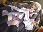  black_panties dress dress_lift long_hair maid maid_outfit panties underwear 