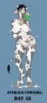  bovine cowgirl female hoove hooves lactating mammal messy milk nipples pussy solo tail teats transforming udders unknown_artist what_has_science_done 