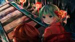  aqua_eyes aqua_hair brown_hair festival hatsune_miku itamidome japanese_clothes long_hair night vocaloid 