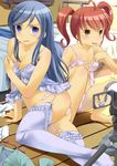  aragaki_ayase babydoll blue_eyes blue_hair blush camera kurusu_kanako lingerie long_hair multiple_girls nightgown onaka_sukisuki ore_no_imouto_ga_konna_ni_kawaii_wake_ga_nai panties red_eyes red_hair short_hair thighhighs twintails underwear white_legwear 