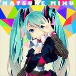  alternate_costume alternate_outfit blue_nails closed_mouth female fen_renlei hatsune_miku long_hair nail_polish twintails vocaloid 