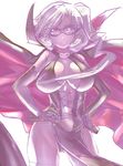  arsene bad_id bad_pixiv_id breasts cape dodai_shouji elbow_gloves gloves hands_on_hips henriette_mystere huge_breasts mask short_hair solo tantei_opera_milky_holmes thighhighs 
