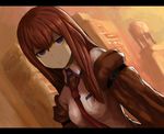  bad_id bad_pixiv_id dress_shirt dutch_angle expressionless jacket jitome letterboxed lolicept long_hair makise_kurisu necktie purple_eyes red_hair shirt solo steins;gate 