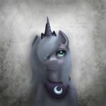  abstract_background anthro blue_hair crown english_text equine female friendship_is_magic hair horn horse long_hair mammal my_little_pony pony portrait princess_luna_(mlp) solo text unicorn ventious winged_unicorn wings 