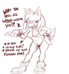  angry breasts dialog dialogue female gloves hedgehog kayla-na mammal monochrome nipples nude pussy sega shoes sketch sneakers solo sonic_(series) tail text 