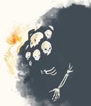  fire fog gravelord_nito no_humans skeleton skull souls_(from_software) tom_gane 