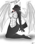  anthro breasts female nipples not_a_hybrid nude pose red_eyes shadow shadow_(character) solo wings wolviex 