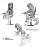  bipedal breasts caitian crossed_legs digitigrade feline female front_view full-length_portrait greyscale ken_sample leaning leaning_forward lion m&#039;ress m'ress mammal monochrome multiple_angles multiple_poses pencil pencil_(art) plain_background side_view solo standing star_trek star_trek_the_animated_series three-quarter_view traditional_media uniform white_background 