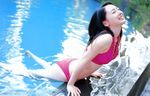  akiyama_rina bikini photo pool swimsuit wet 