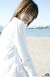 beach dress_shirt highres nagasaki_rina photo shirt 