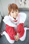  apron arika_yumemiya braid chippi cosplay highres mai_otome maid maid_apron maid_uniform my-otome photo school_uniform serafuku twin_braids 