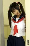  asian cosplay highres matsunaga_ayaka otonashi_meru photo pleated_skirt real sailor sailor_uniform sayonara_zetsubou_sensei school_uniform serafuku skirt twintails 