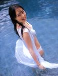  akiyama_rina bikini dress open_clothes open_dress photo pool swimsuit 
