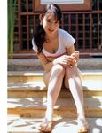  akiyama_rina photo ponytail sandal sandals shirt shorts t-shirt tshirt 