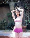  akiyama_rina bikini photo pool swimsuit wet 