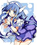  aoki_reika blue blue_background blue_eyes blue_hair blue_skirt cure_beauty eyelashes hair_tubes head_wings ice leaning_forward long_hair magical_girl precure sidelocks skirt smile smile_precure! solo tiara water wrist_cuffs yukiwo 