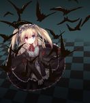  1girl bat bats blonde_hair boku_wa_tomodachi_ga_sukunai bow dress hasegawa_kobato heterochromia ribbon vampire 