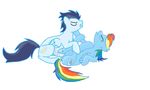  blue_hair colt cub cutie_mark duo equine eyes_closed female feral friendship_is_magic fur hair horse lightning_bolt lying male mammal ms_paint multi-colored_hair my_little_pony on_back open_mouth pegasus penetration penis plain_background pony purple_hair rainbow rainbow_dash_(mlp) rainbow_hair rainbow_tail sex soarin_(mlp) straight teats teeth unknown_artist vaginal vaginal_penetration white_background wings wonderbolts_(mlp) young 