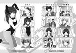  3boys 4koma adjusting_eyewear animal_ears asahina_mitsuru bunny_ears bunny_girl bunnysuit cameo comic fishnet_pantyhose fishnets genderswap genderswap_(ftm) genderswap_(mtf) glasses greyscale high_heels izumi_konata kyon kyonko long_hair lucky_star monochrome multiple_boys nagato_yuuki pantyhose ponytail school_uniform shoes suzumiya_haruhi_no_yuuutsu suzumiya_haruhiko translation_request wrist_cuffs yuki_usagi 