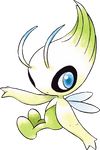  celebi nintendo no_humans official_art pokemon pokemon_(game) pokemon_crystal pokemon_gold_and_silver pokemon_gsc sugimori_ken 