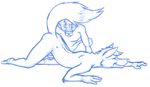  anthro butt canine duo erection fox gay hair handjob interspecies kitpup lionsilverwolf loki male mammal monochrome nude penis plain_background sex tail vance white_background 