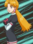  1girl awa blonde_hair lowres oekaki pokemon pokemon_(anime) purple_eyes solo team_rocket yamato_(pokemon) 